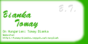 bianka tomay business card